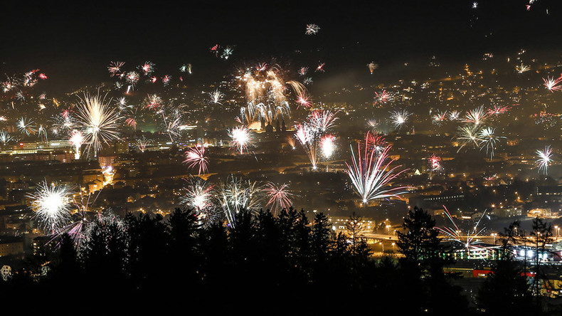  New Years Fireworks Innsbruck Austria&nbsp; 
